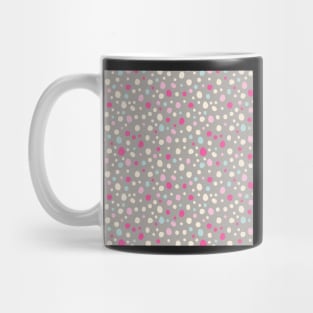 Grey and Pink Polka Dot Mug